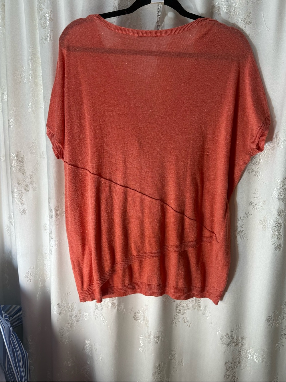 Promod Coral Short Sleeve Lightweight Knit Top